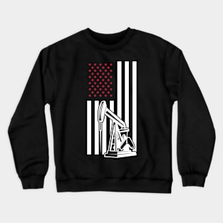 Oilfield Workers Patriotic Drilling Oil Rig Roughneck Crewneck Sweatshirt